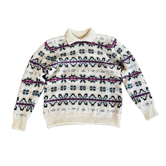 70s vintage knit wool sweater - Picture 1 of 8